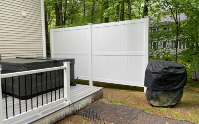 Vinyl Privacy Fence installed in Danville, NH.