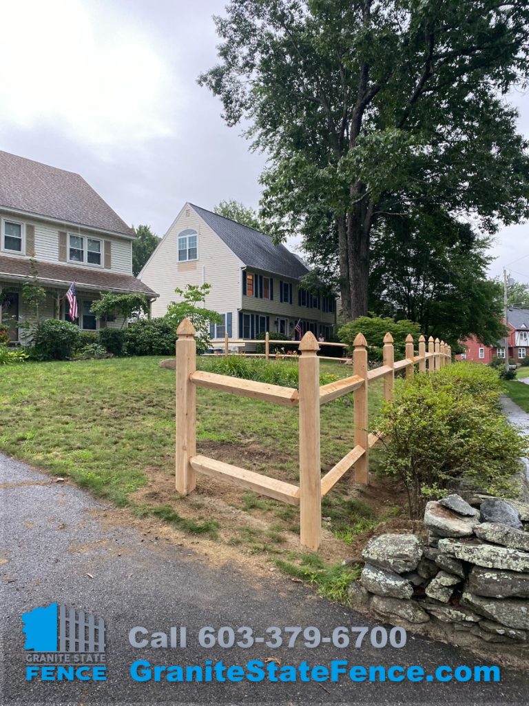 Cedar Wood Fence installation in Nashua, NH