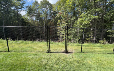 Chain Link Fence Installation in Windham, NH.