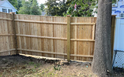 Cedar Privacy Fencing installed in Goffstown, NH.