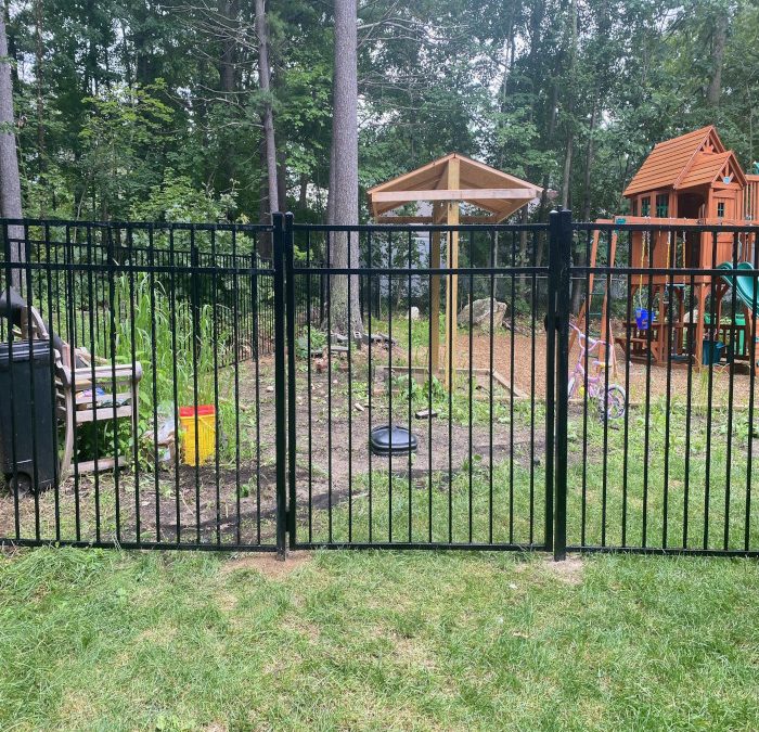 Aluminum Fencing and Chain Link Fencing installation in Londonderry, NH.