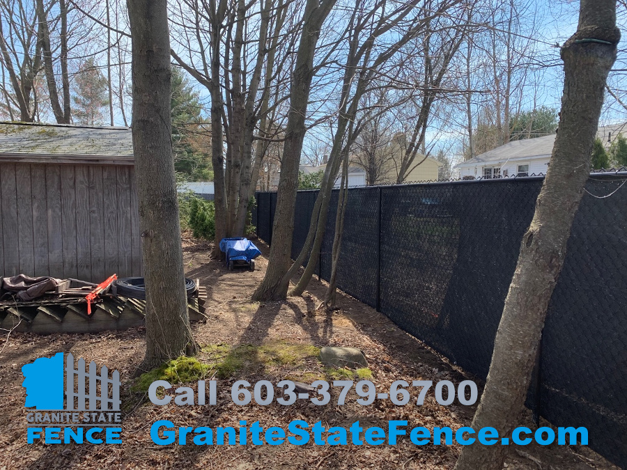 Chain Link Fencing with Privacy in Salem, NH