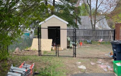 Black Chain Link Fencing installed in Nashua NH