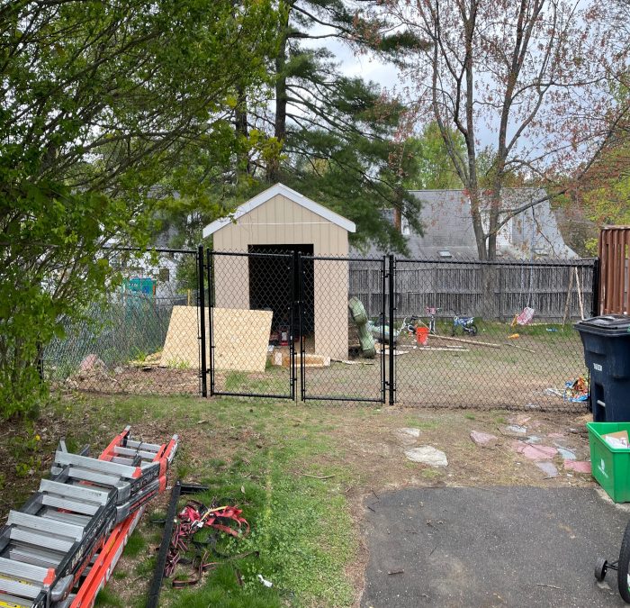 Black Chain Link Fencing installed in Nashua NH