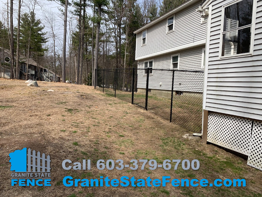 Chain Link Fencing for outdoor dog area in Hudson, NH.