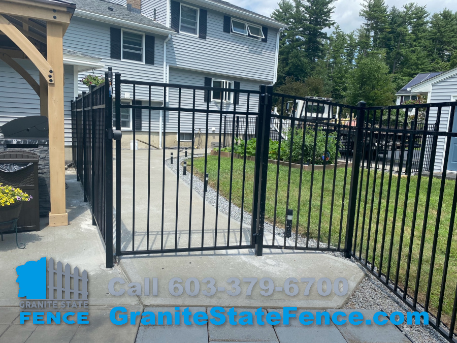 Aluminum Fence for Pool installed in Bedford, NH.