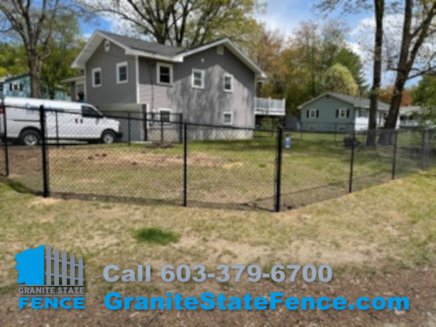 Chain Link Fence installation in Hudson, NH