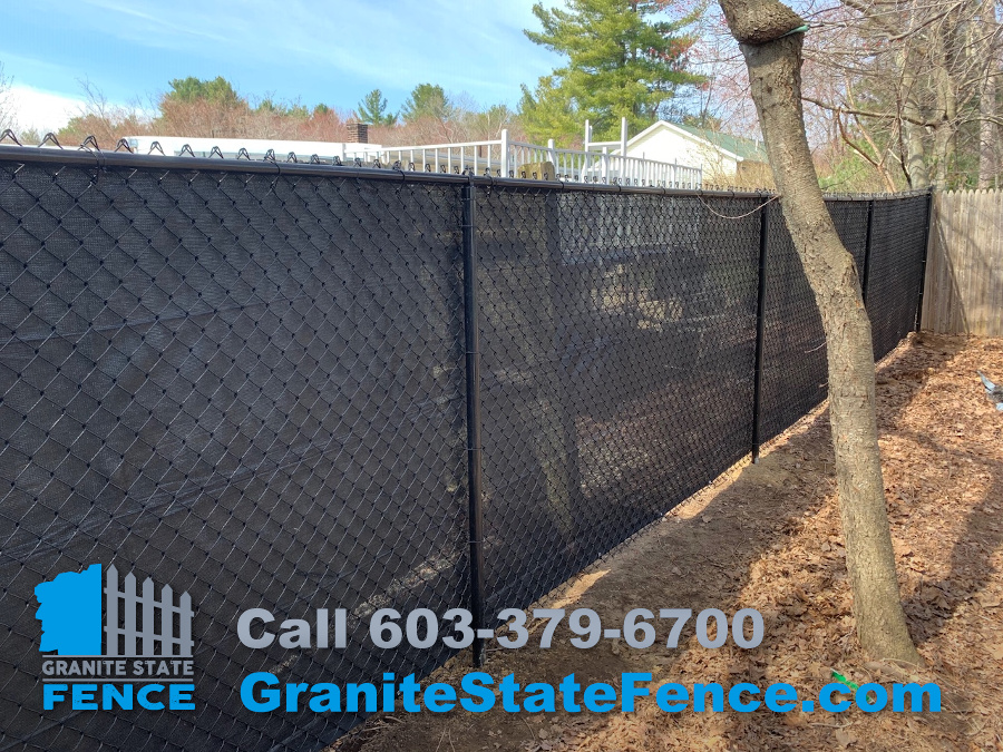 Chain Link Fencing with Privacy in Salem, NH