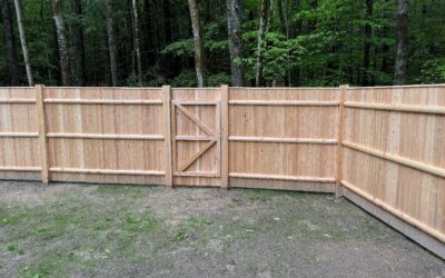 Cedar Board Fencing with Custom Gates installed in Amherst, NH