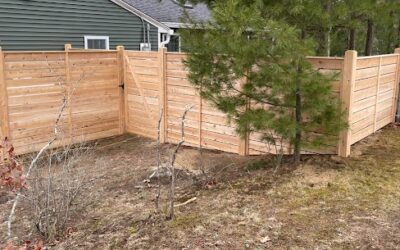 Custom Cedar Horizontal Fence Installation in Merrimack, NH