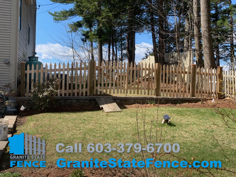 Custom Built Cedar Fence built onsite in Hampstead, NH