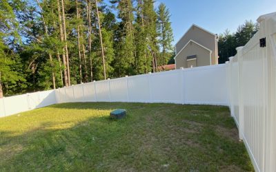 White Vinyl Fencing installation in Londonderry NH