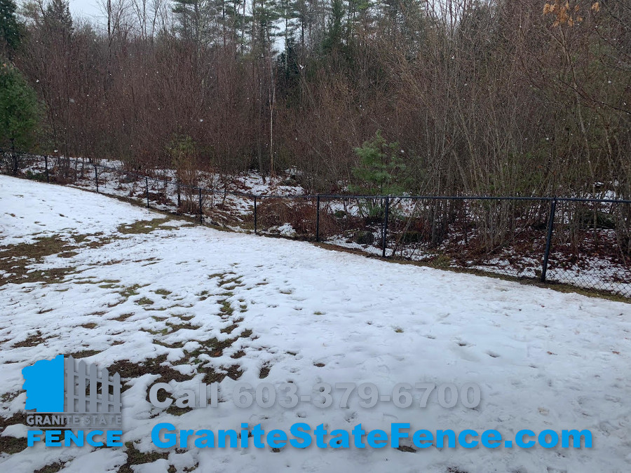 Chain Link Fence installation in Brookline, NH.