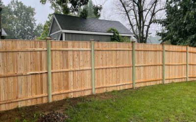 Cedar Panel Wood Fence installed in Hudson, NH