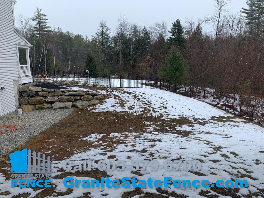 Chain Link Fence installation in Brookline, NH.