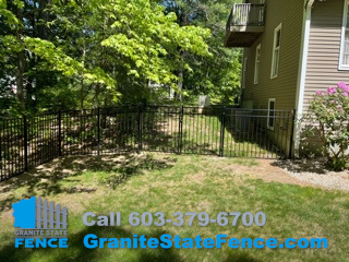 Cedar Stockade Fencing installed in Hudson, NH.