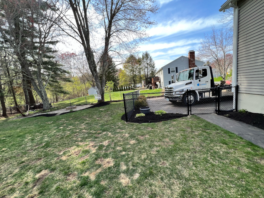 Chain Link Fence installed in Salem, NH.