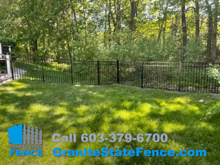 Cedar Stockade Fencing installed in Hudson, NH.