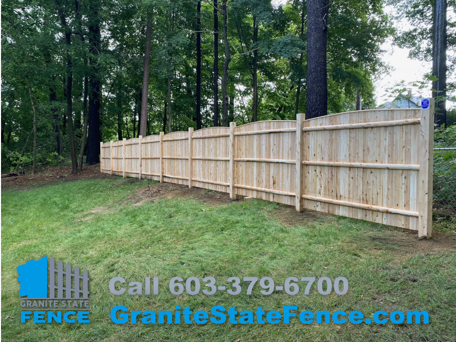 Cedar Privacy Fence installed in Hudson, NH.