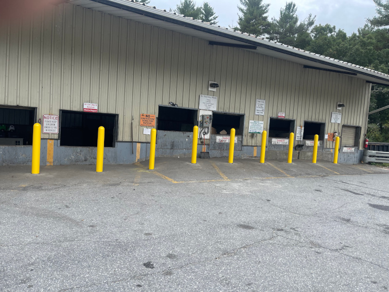 Commercial Bollards installed in Pelham, NH.
