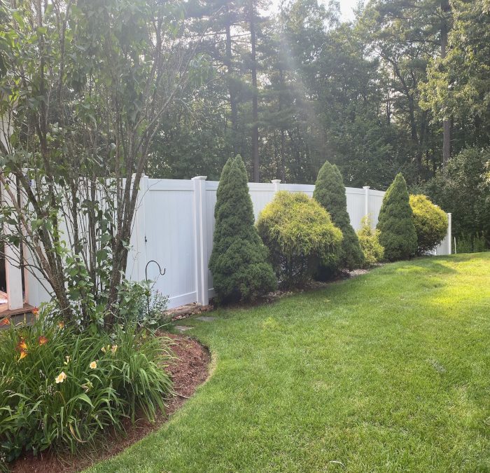 Vinyl Privacy Fence installed in Derry, NH.