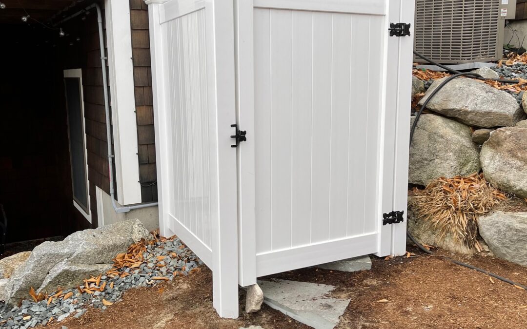 Outdoor Shower Enclosure in Newbury, NH