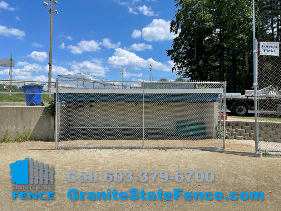 Ballfield Fencing installed in Londonderry, NH.