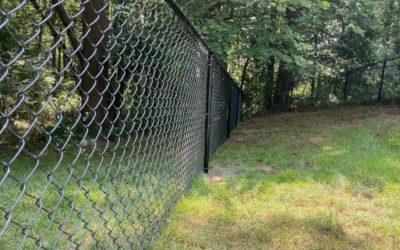 Black Chain Link Fencing installed in Litchfield, NH
