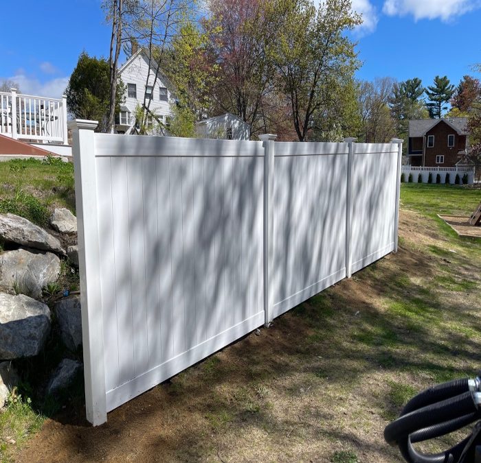 Vinyl Privacy Fence installation in Hudson NH