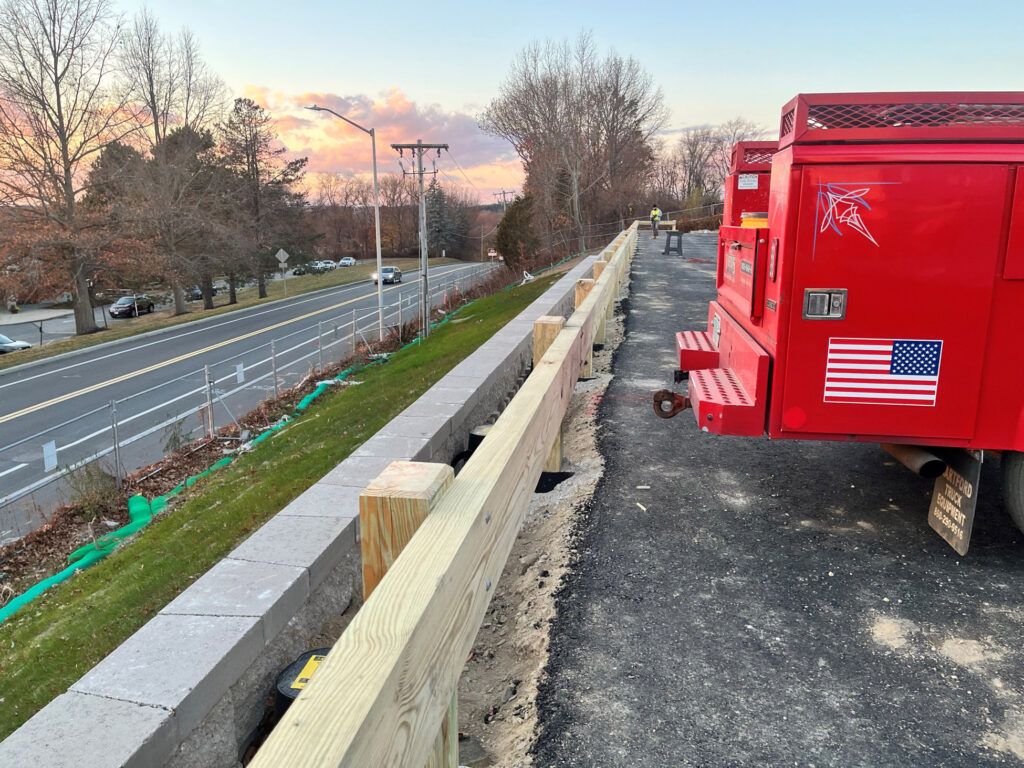 Commercial Wood Guardrail Installation in Beverly, MA