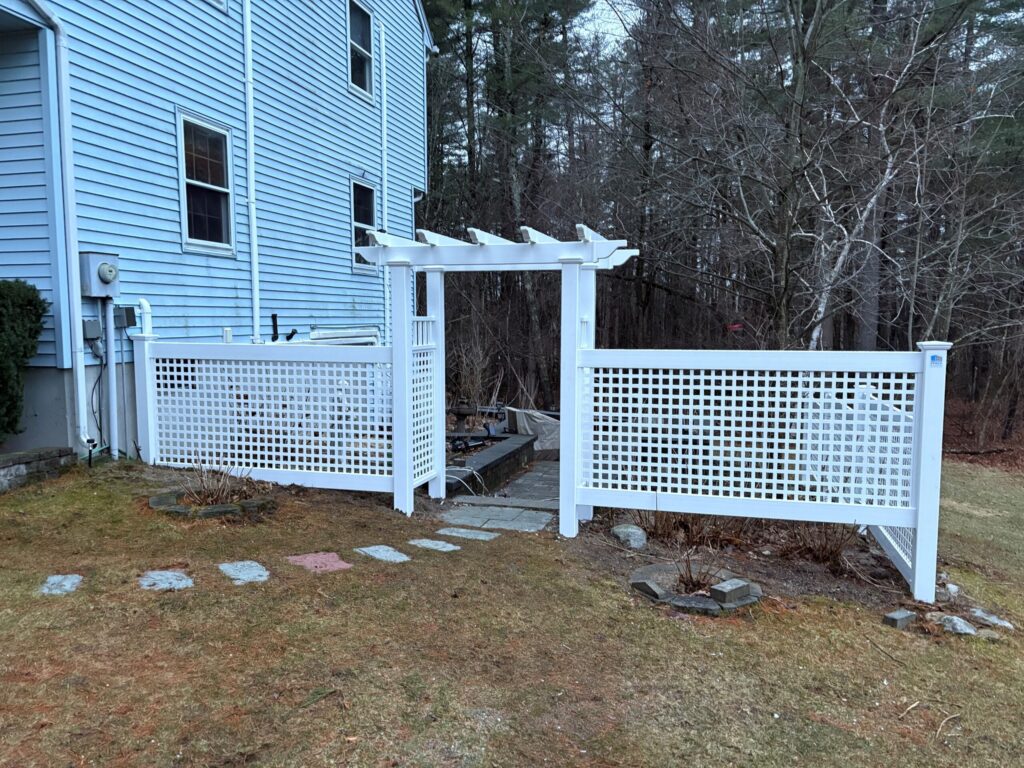 Custom Vinyl Lattice Fence & Pergola Design in Manchester, NH