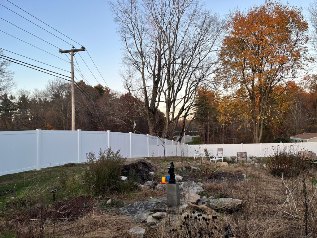Privacy Vinyl Fence Installation in Londonderry, NH