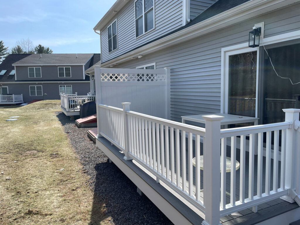 Vinyl Privacy Panel Fence Installation in Londonderry, NH