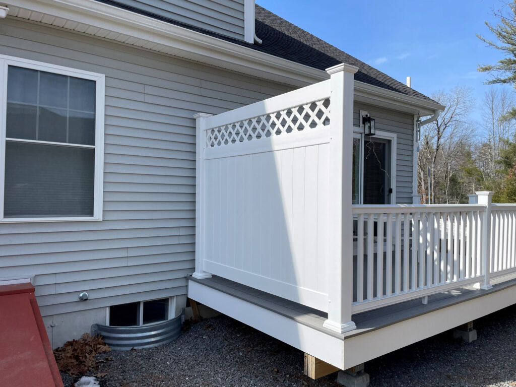 Vinyl Privacy Panel Fence Installation in Londonderry, NH
