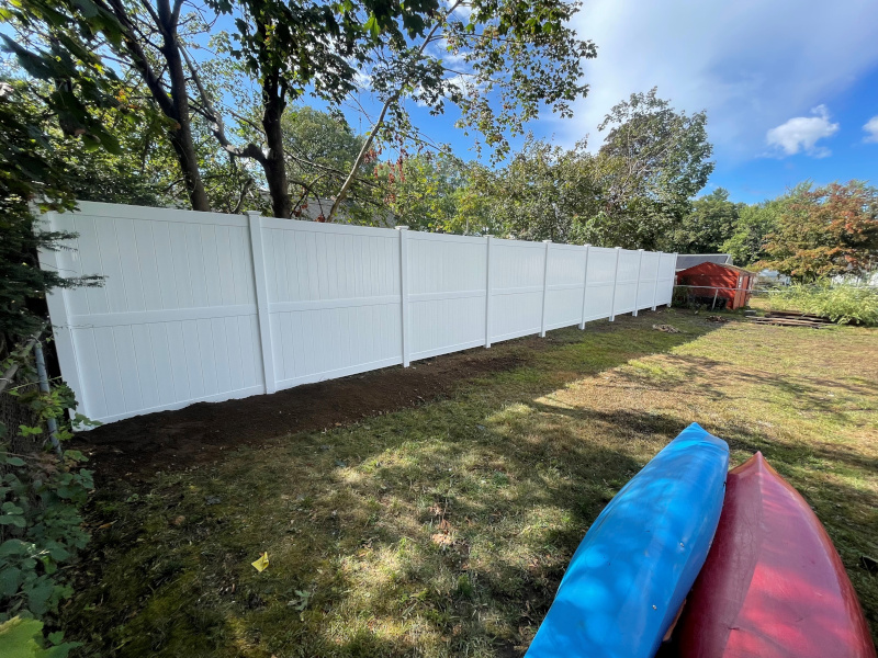 Vinyl Privacy Fence installed in Manchester, NH.