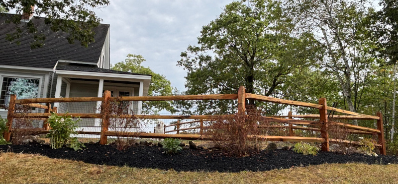 Split Rail fence installed in Newbury, NH