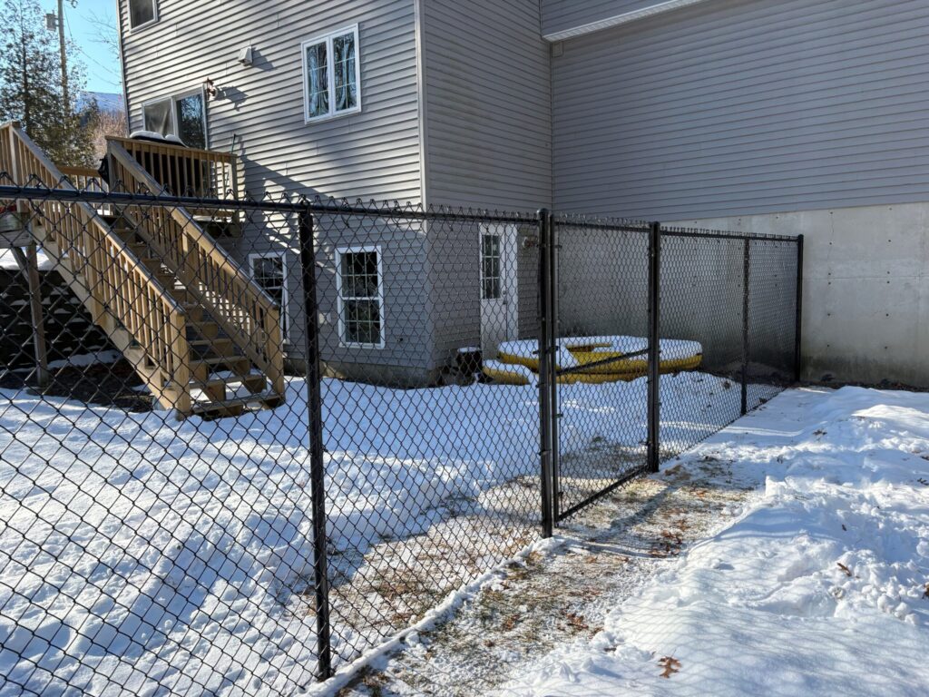 Black Chain Link Fence Installation in Salem, NH