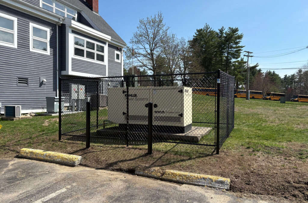 Commercial Chain Link Fence Installation in Townsend, MA.