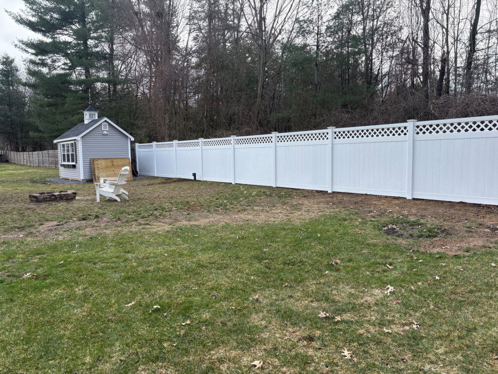 White Vinyl Fence Installation in Hudson, NH