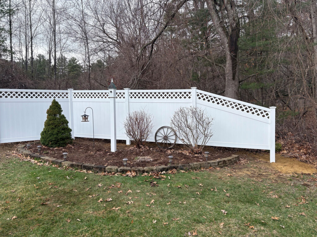 White Vinyl Fence Installation in Hudson, NH