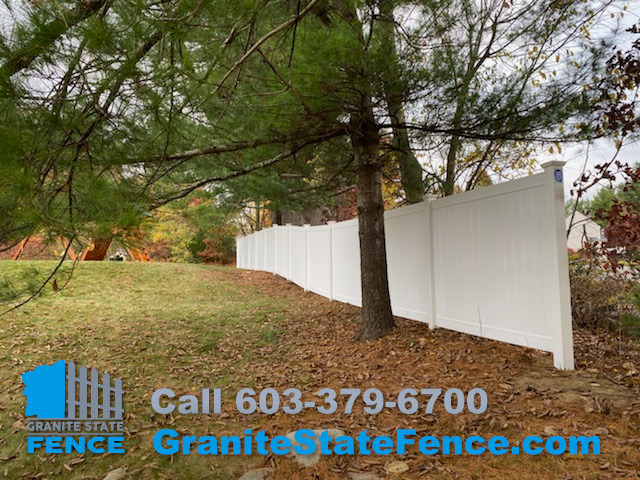 Vinyl Privacy Fence installed in Londonderry, NH.