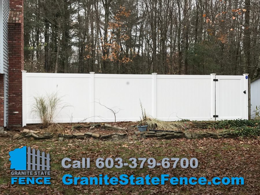 Vinyl Privacy Fence Installation in Londonderry, NH