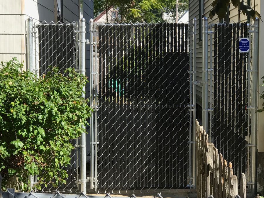 Galvanized Chain-Link Privacy Fence in Methuen, MA