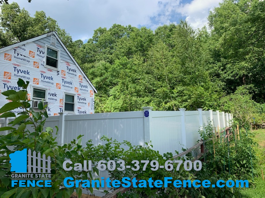 Vinyl Privacy Fencing installed in Manchester, NH