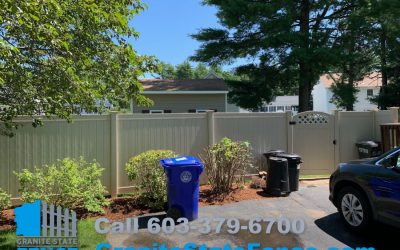 Vinyl Privacy Fencing installed for backyard in Nashua NH