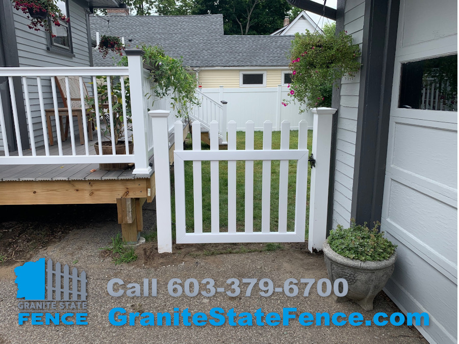 White Vinyl Privacy Fencing installed in Manchester, NH