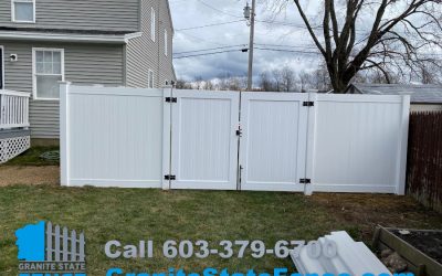 Privacy Vinyl Fence installed in Milford, NH.
