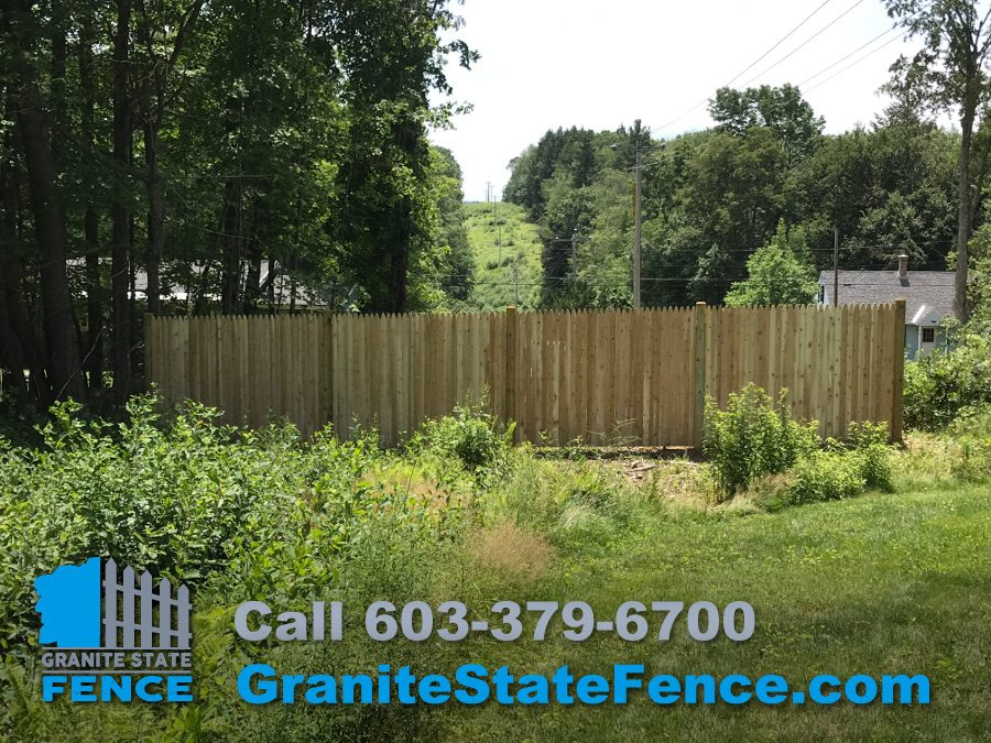 Cedar Wood Fence Installation in Jaffrey, NH