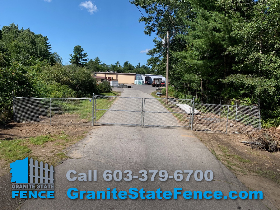 Commercial Chain Link Fencing / Commercial Drive Gate in Londonderry, NH