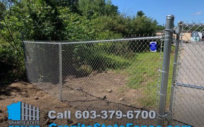 Commercial Chain Link Fencing / Commercial Drive Gate in Londonderry NH